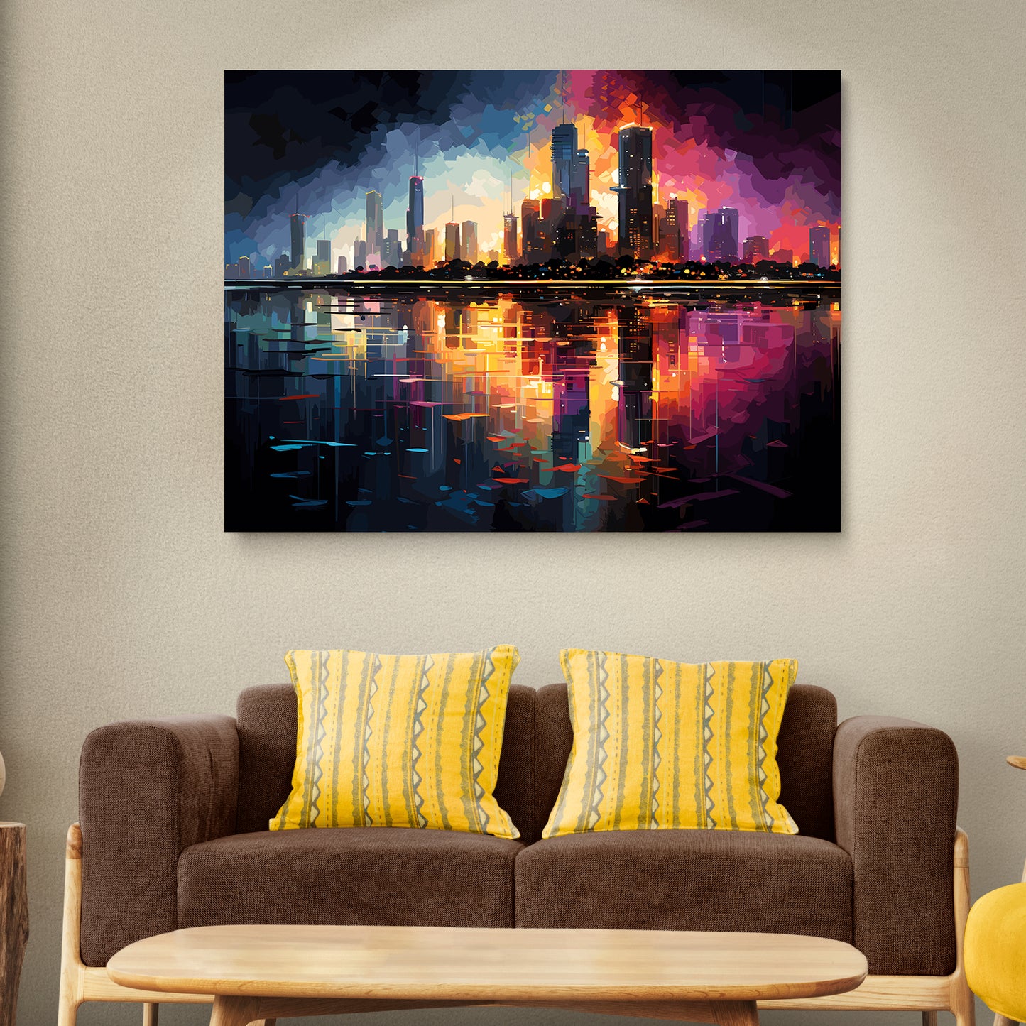Skyline Splendor: City Portrait Masterpiece-Kotart