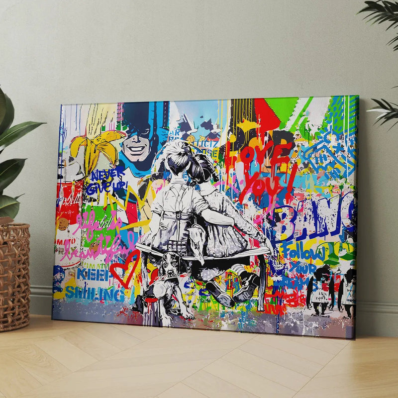 Vibrant Pop Art Canvas Painting-Kotart