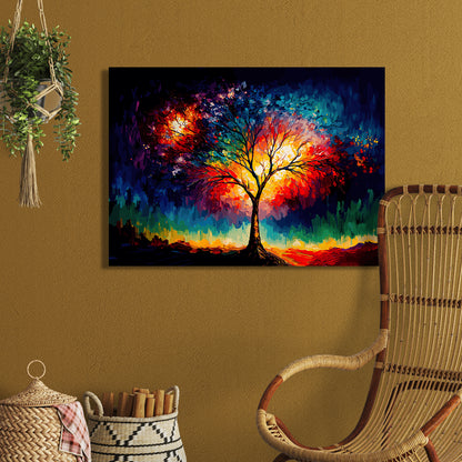 Vibrant Nature-Inspired Canvas Painting - A Symphony of Colors and Beauty-Kotart