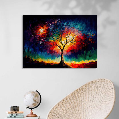 Vibrant Nature-Inspired Canvas Painting - A Symphony of Colors and Beauty-Kotart