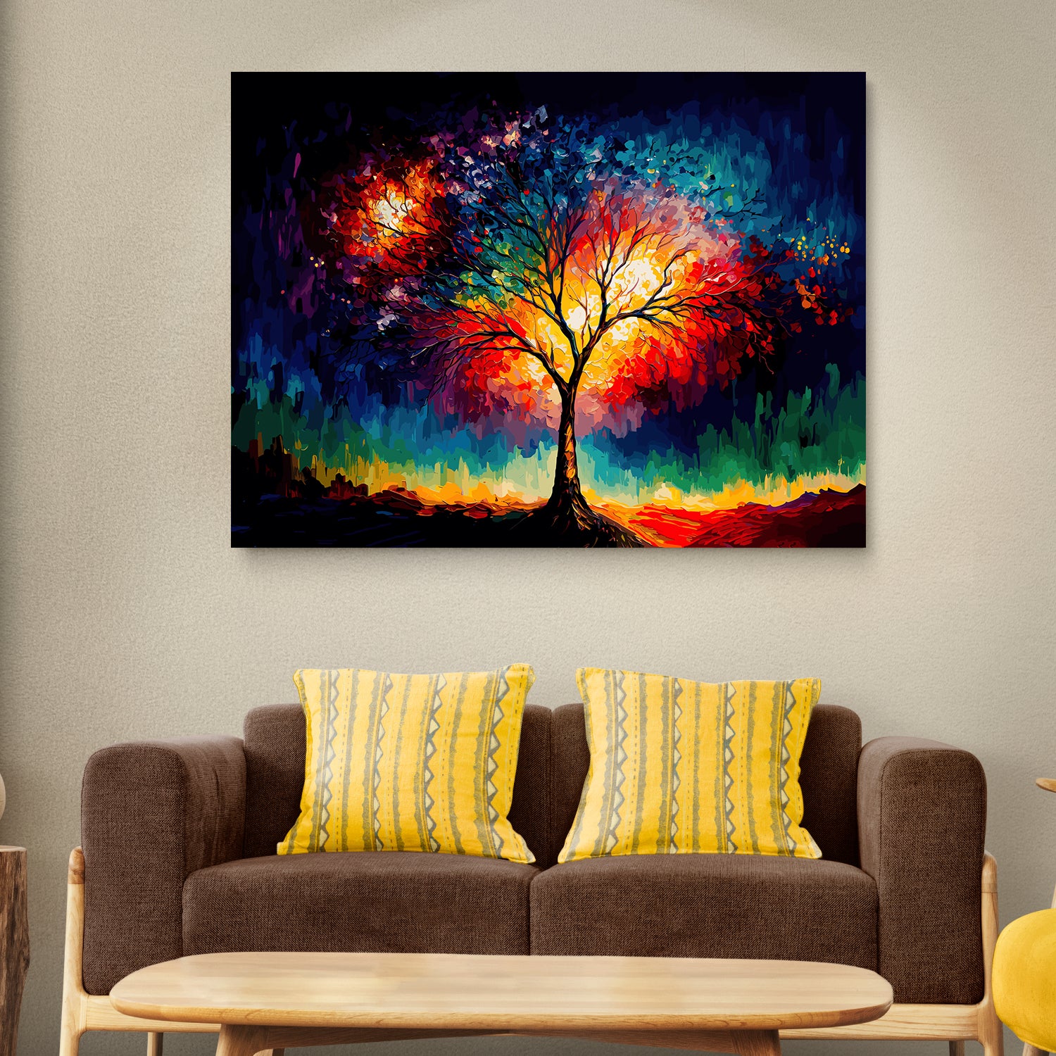 Vibrant Nature-Inspired Canvas Painting - A Symphony of Colors and Beauty-Kotart