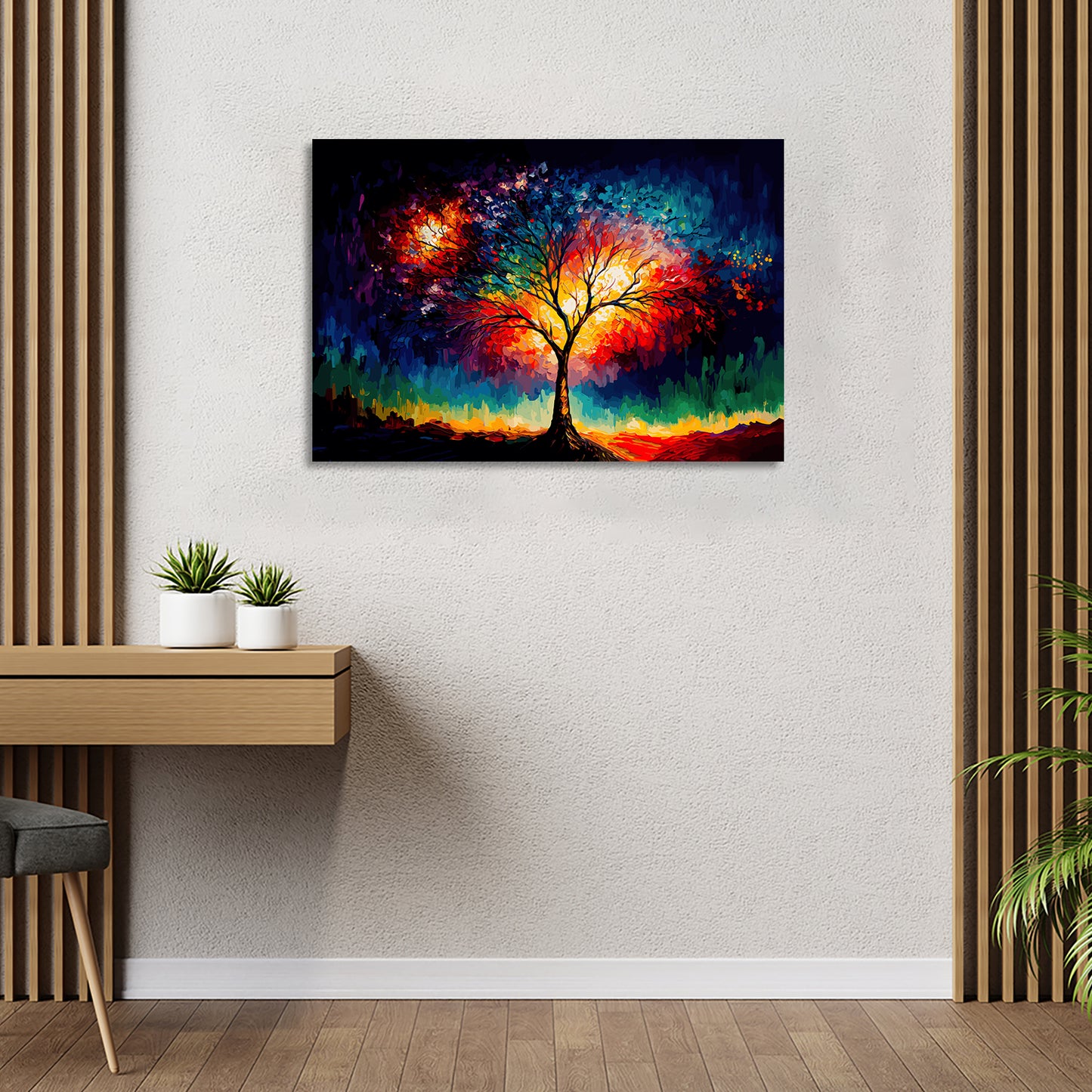 Vibrant Nature-Inspired Canvas Painting - A Symphony of Colors and Beauty-Kotart