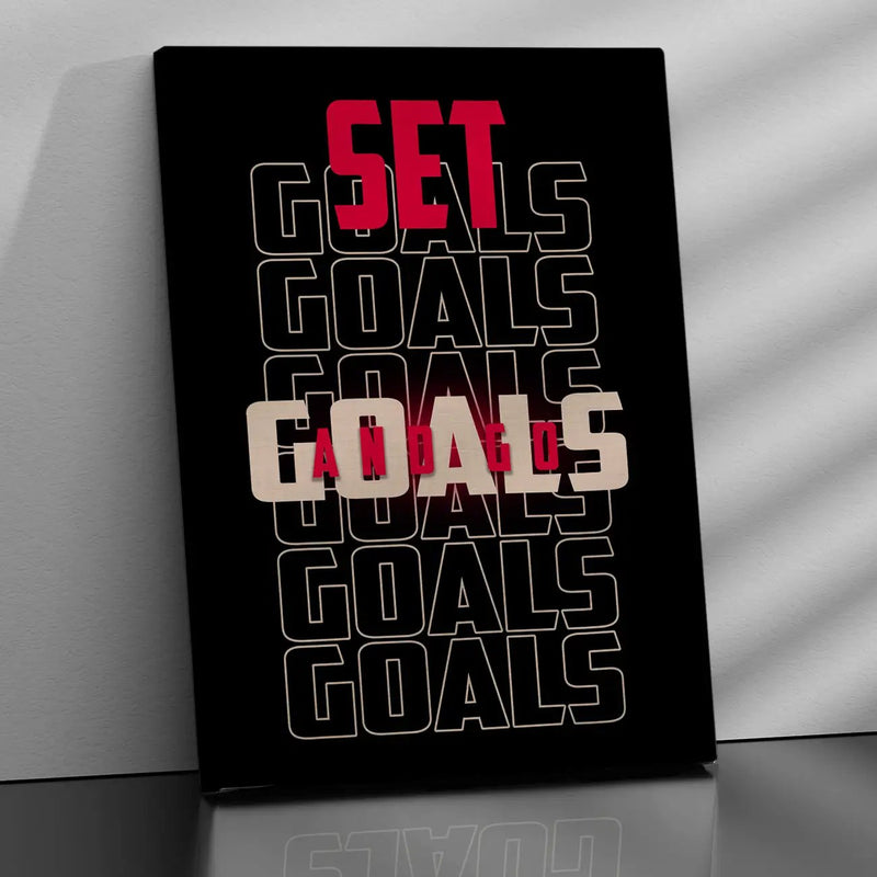 Set Goals Quote Canvas Arts for Home Office Study Room Living Room Wall Decor-Kotart