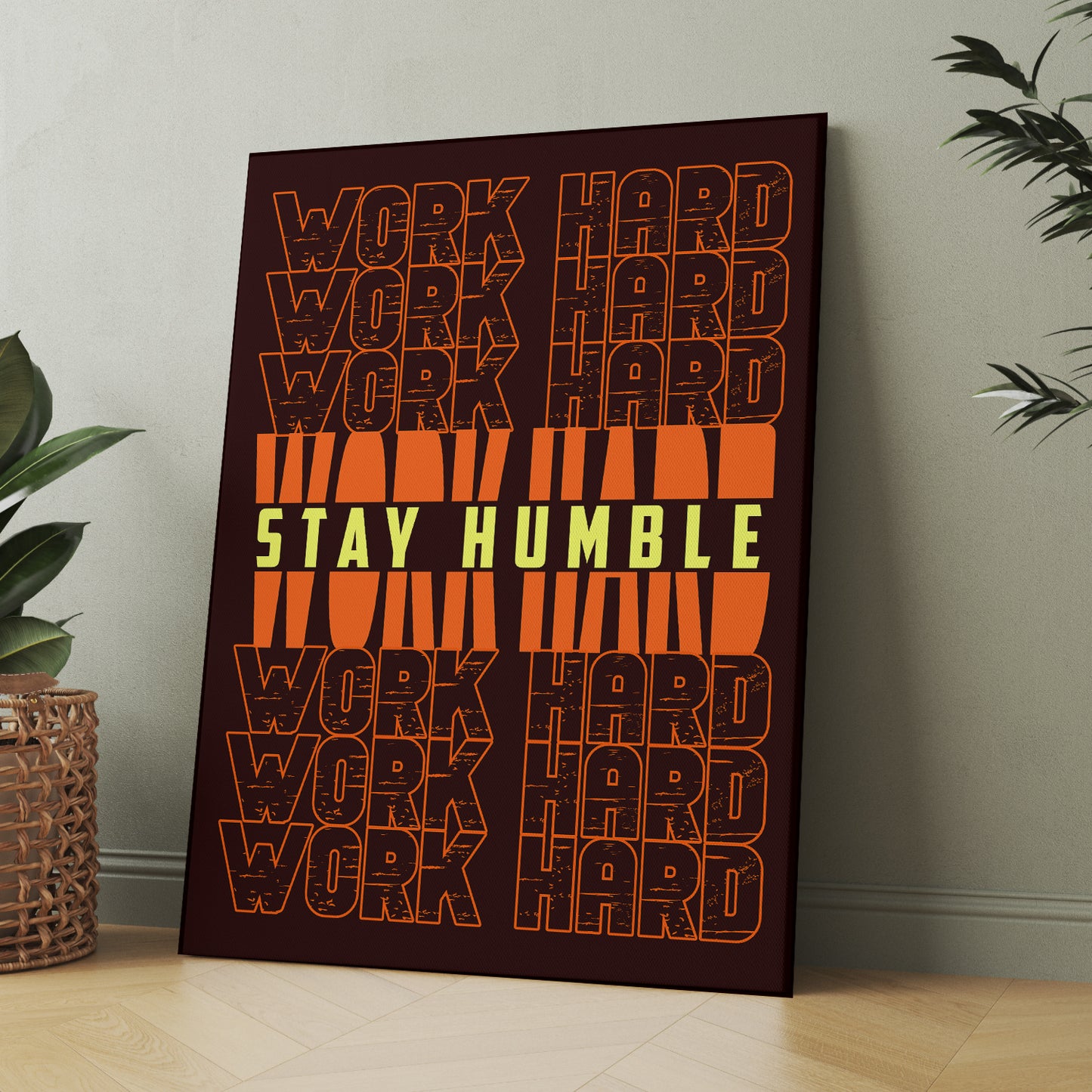 Stay Humble Work Hard Quote Canvas Arts for Home Office Study Room Living Room Wall Decor-Kotart