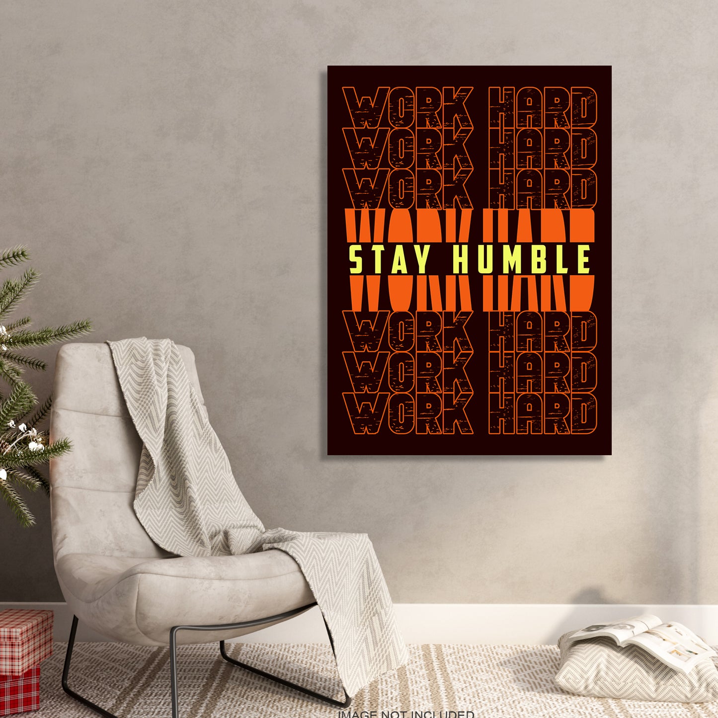 Stay Humble Work Hard Quote Canvas Arts for Home Office Study Room Living Room Wall Decor-Kotart