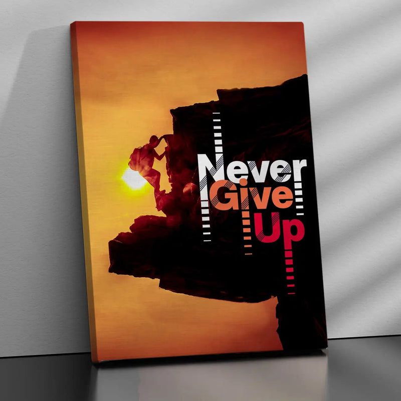 Never Giveup Quote Canvas Arts for Home Office Study Room Living Room Wall Decor-Kotart