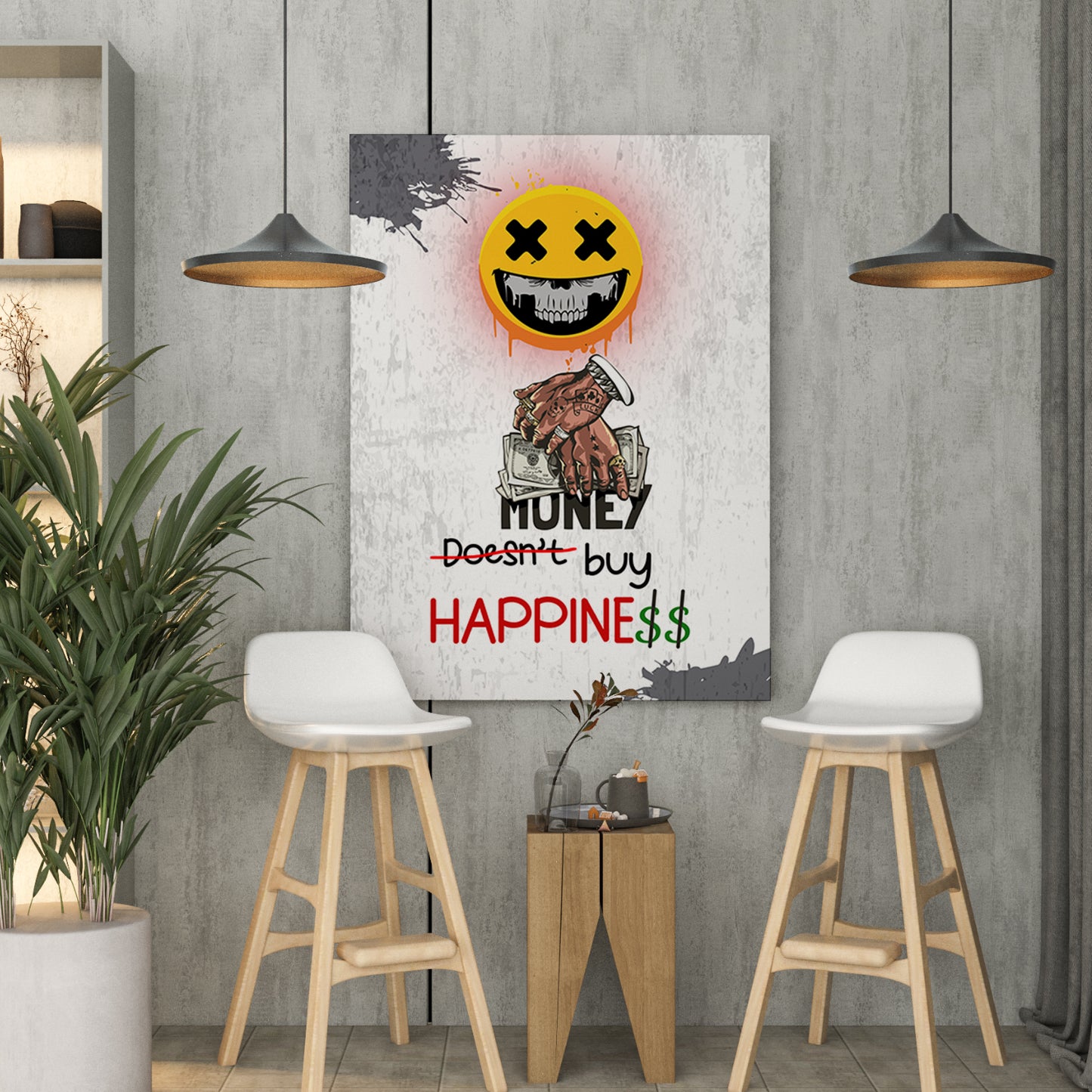 Money Quote Canvas Arts for Home Office Study Room Living Room Wall Decor-Kotart