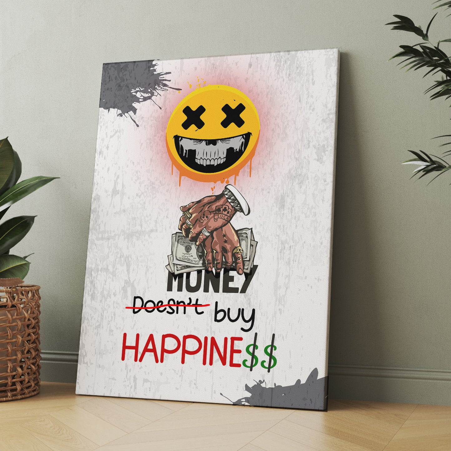 Money Quote Canvas Arts for Home Office Study Room Living Room Wall Decor-Kotart