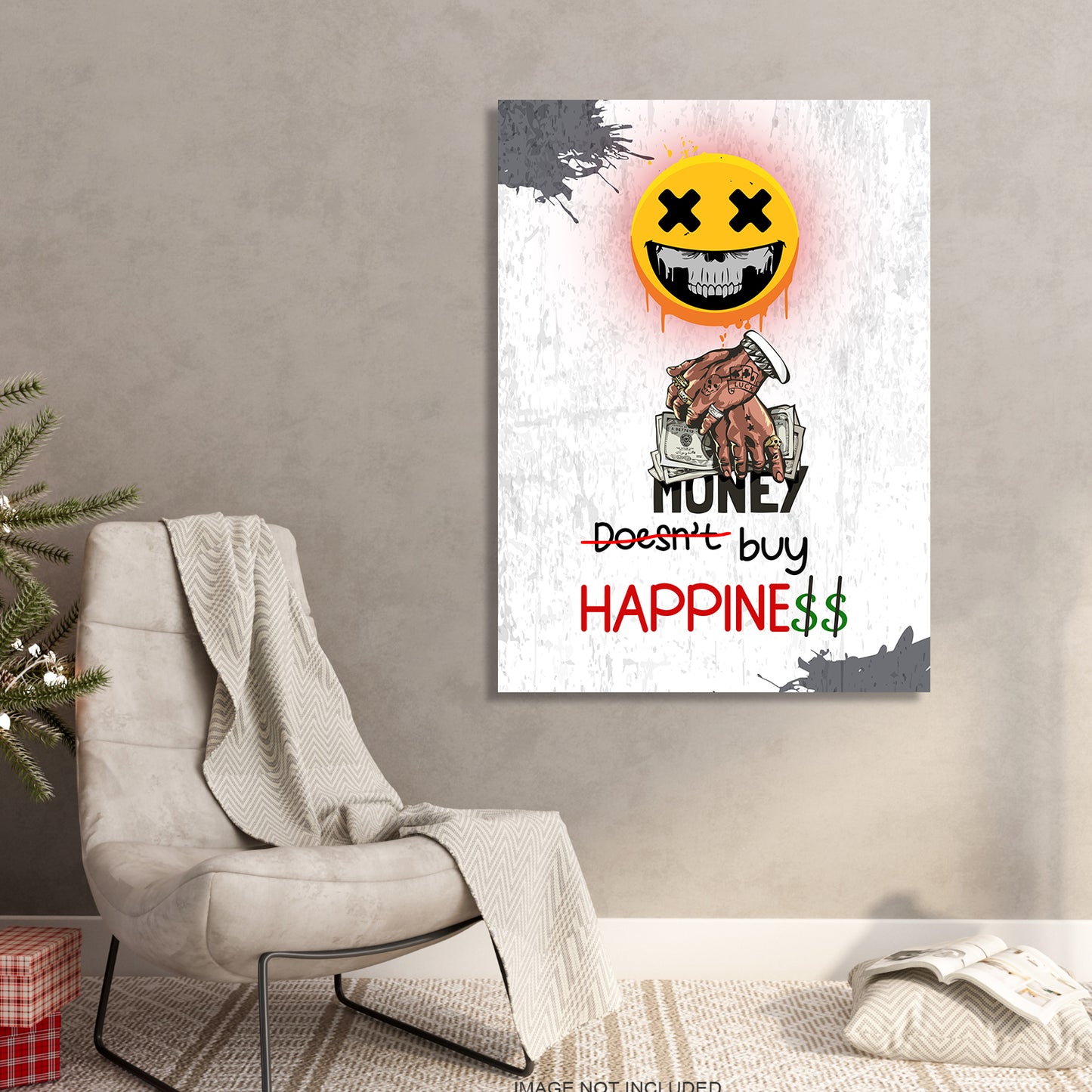 Money Quote Canvas Arts for Home Office Study Room Living Room Wall Decor-Kotart