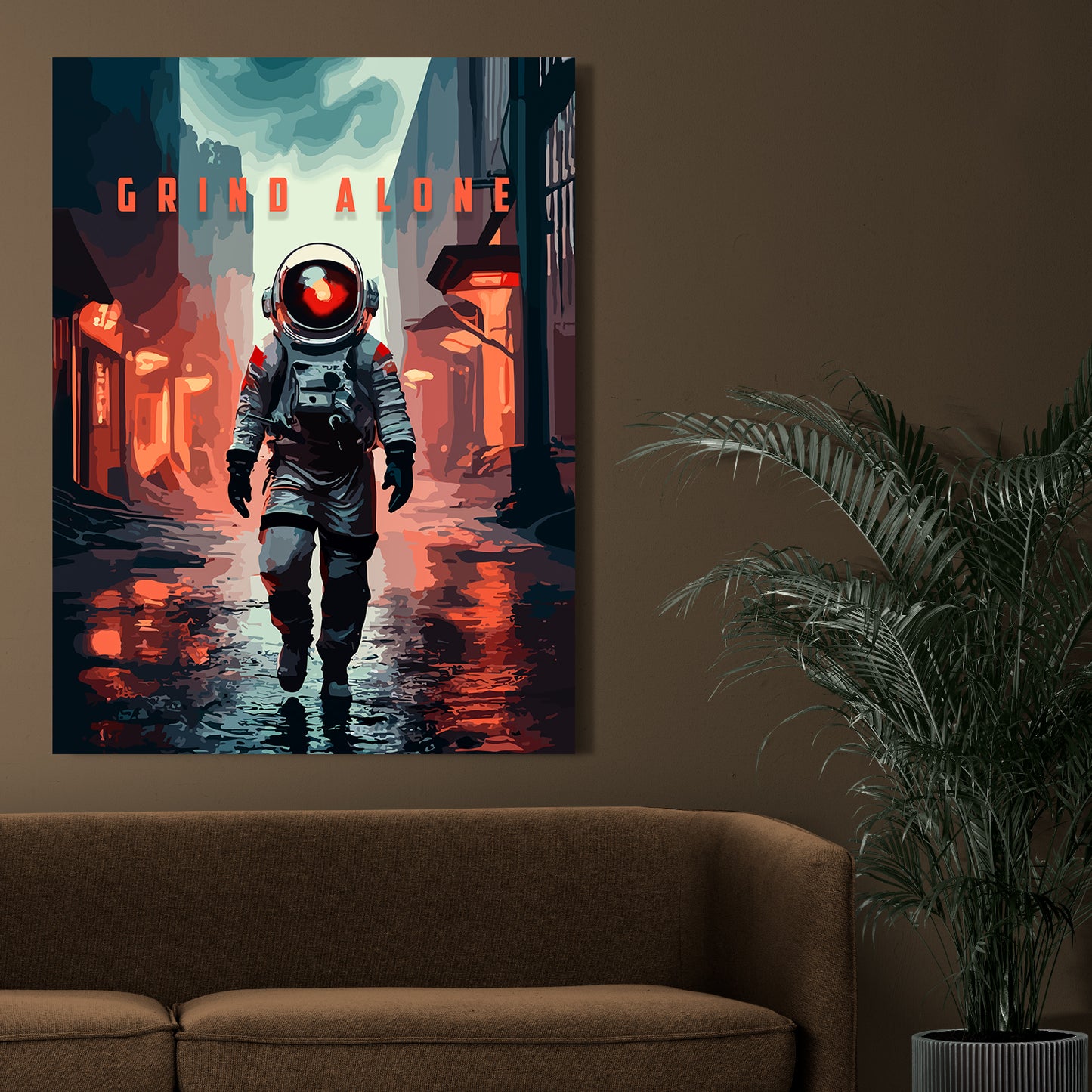 Motivational Quote Canvas Arts with Astronaut for Home Office Study Room Living Room Wall Decor-Kotart