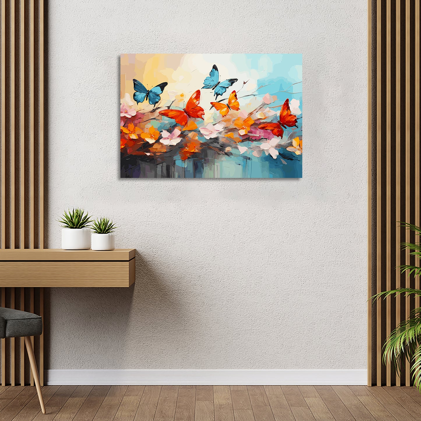 Vibrant Butterfly Pop Art Canvas Painting-Kotart