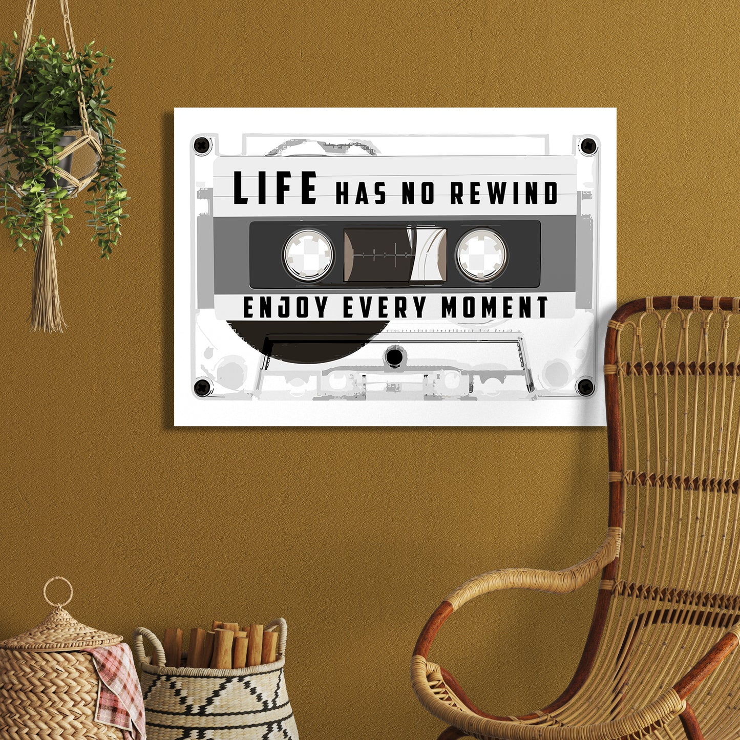 Positive Quote Cassette Canvas Arts for Home Office Study Room Living Room Wall Decor-Kotart