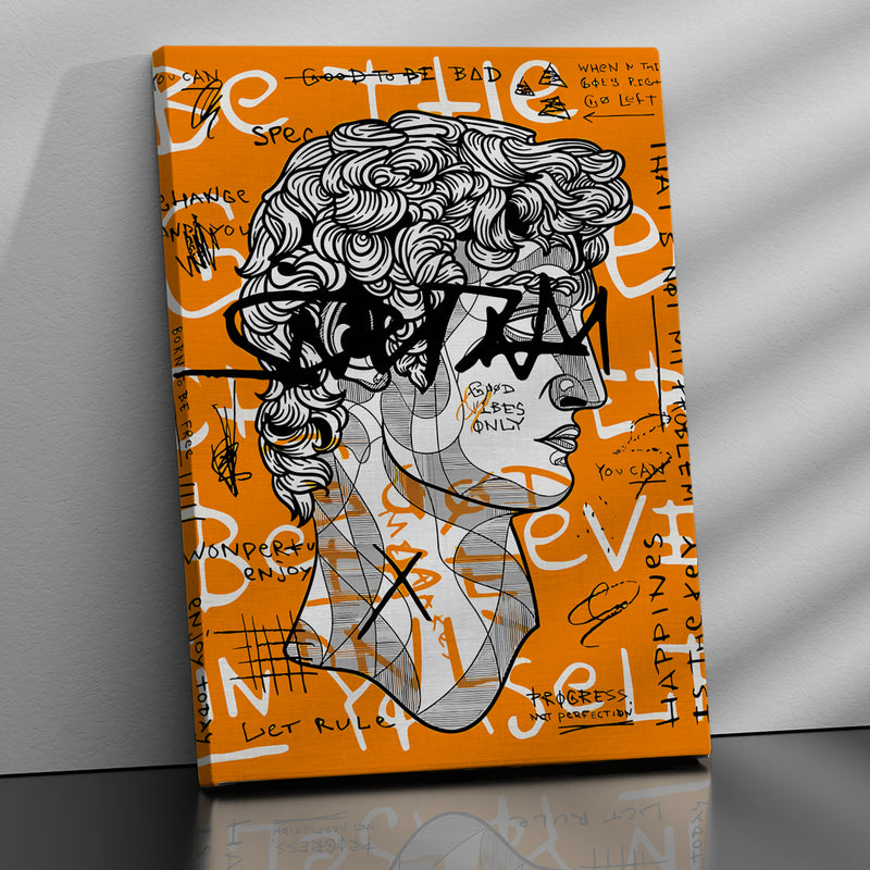 Contemporary Figurative Art Canvas Painting - Elegance in Modern Form-Kotart