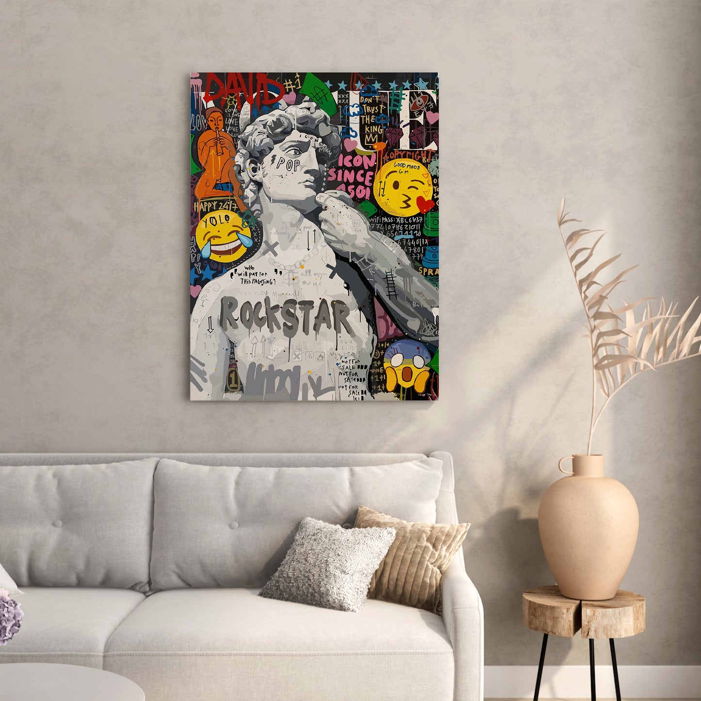 Contemporary Figurative Art Canvas Painting - Elegance in Modern Form-Kotart