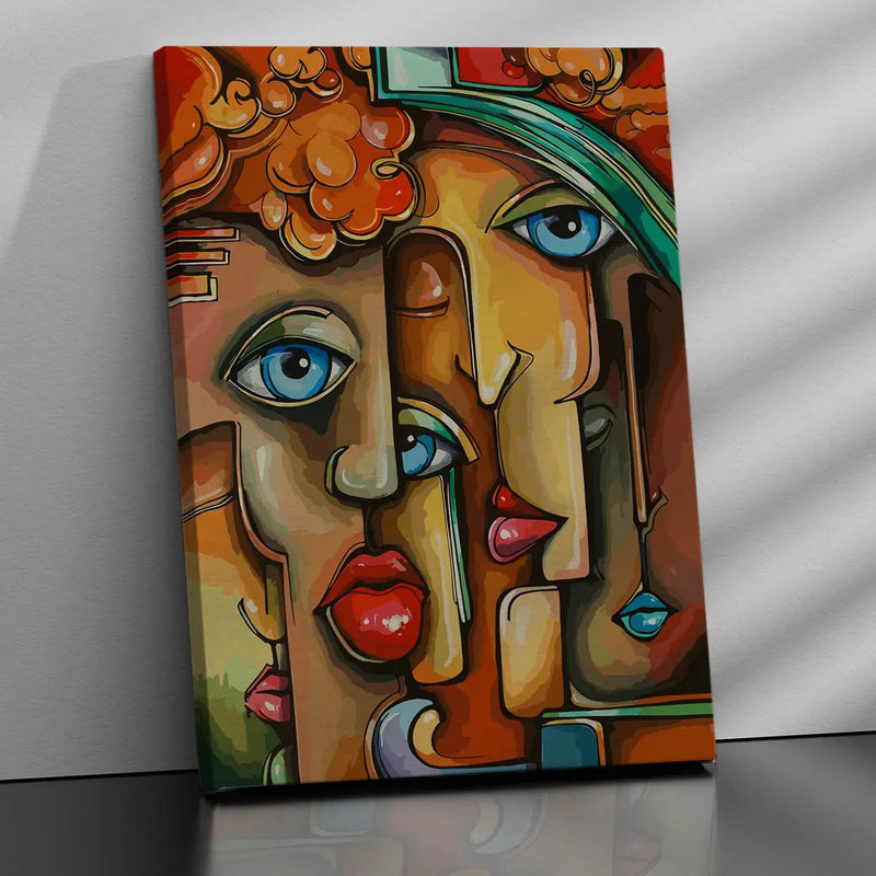 Modern Figurative Art Canvas Painting - Elegance in Modern Form-Kotart