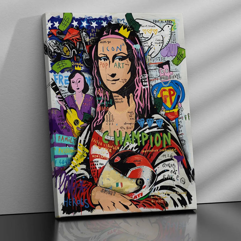 Vibrant Monalisa Modern Art Canvas Painting-Kotart