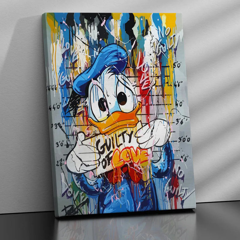 Vibrant Donald Duck Modern Art Canvas Painting-Kotart