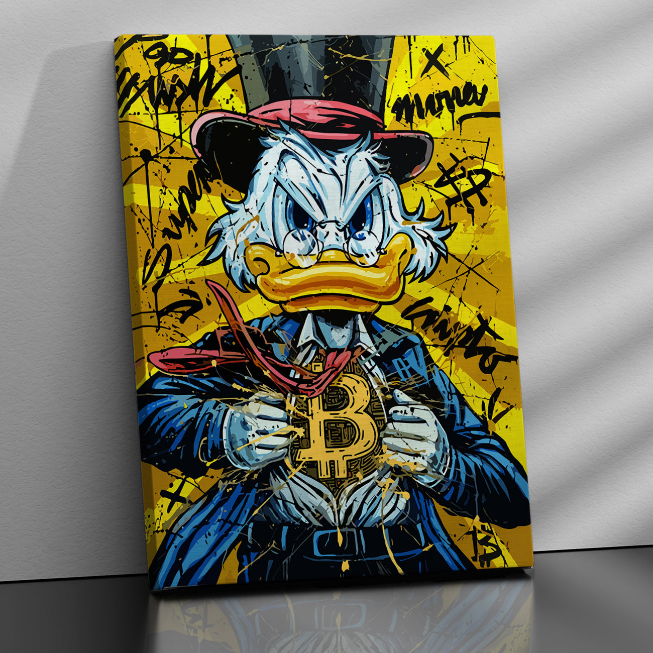 Vibrant Donald Duck Modern Art Canvas Painting-Kotart