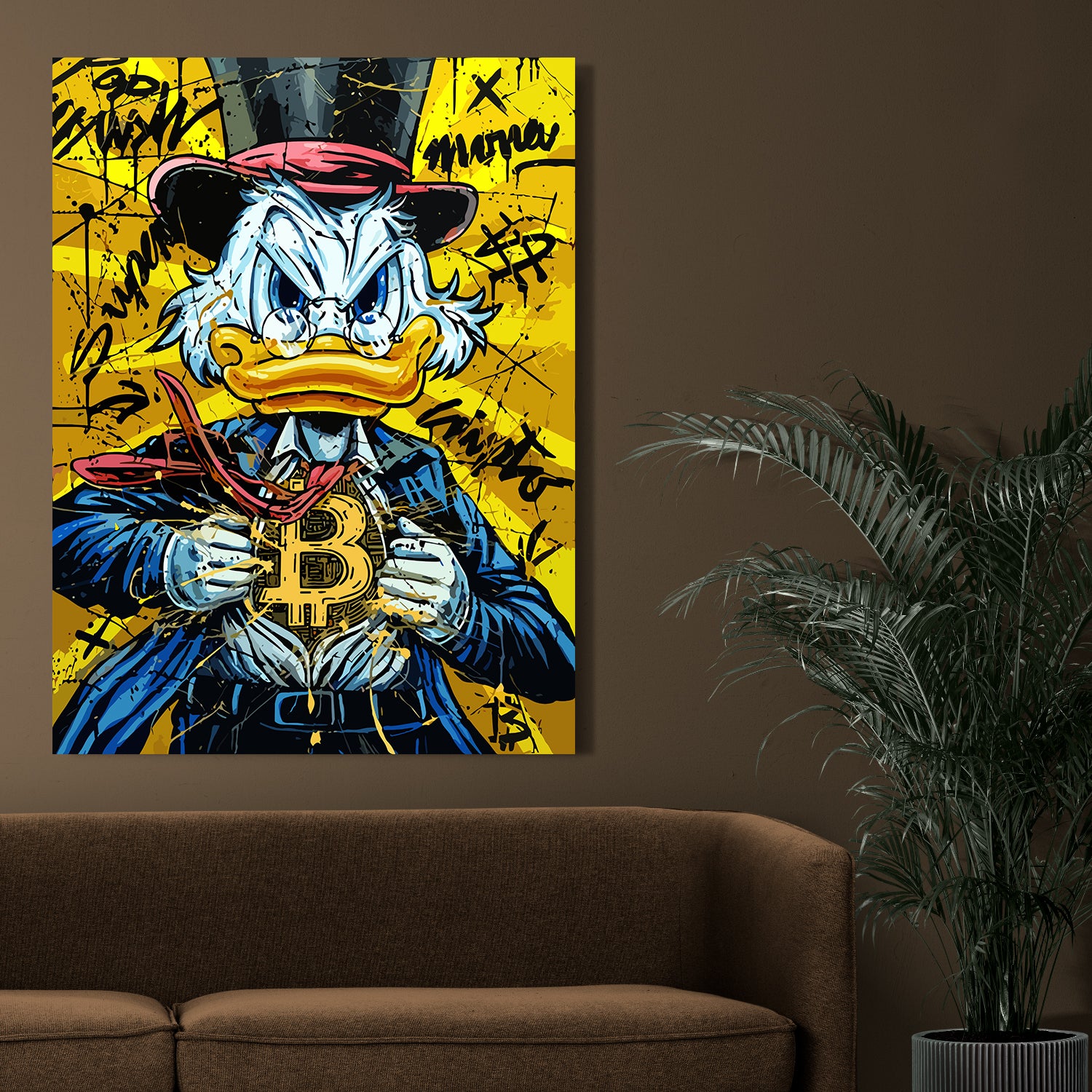 Vibrant Donald Duck Modern Art Canvas Painting-Kotart