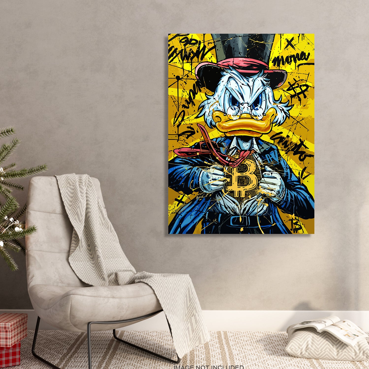 Vibrant Donald Duck Modern Art Canvas Painting-Kotart