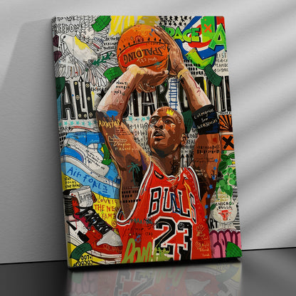 Famous Basket Bowl Player Michael Jordan Canvas Painting-Kotart