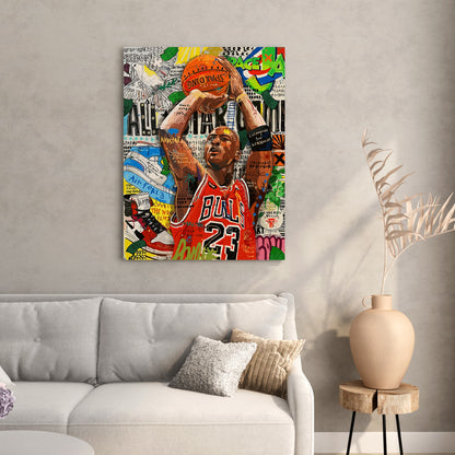 Famous Basket Bowl Player Michael Jordan Canvas Painting-Kotart