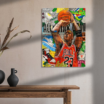 Famous Basket Bowl Player Michael Jordan Canvas Painting-Kotart