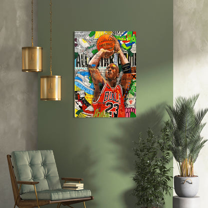 Famous Basket Bowl Player Michael Jordan Canvas Painting-Kotart