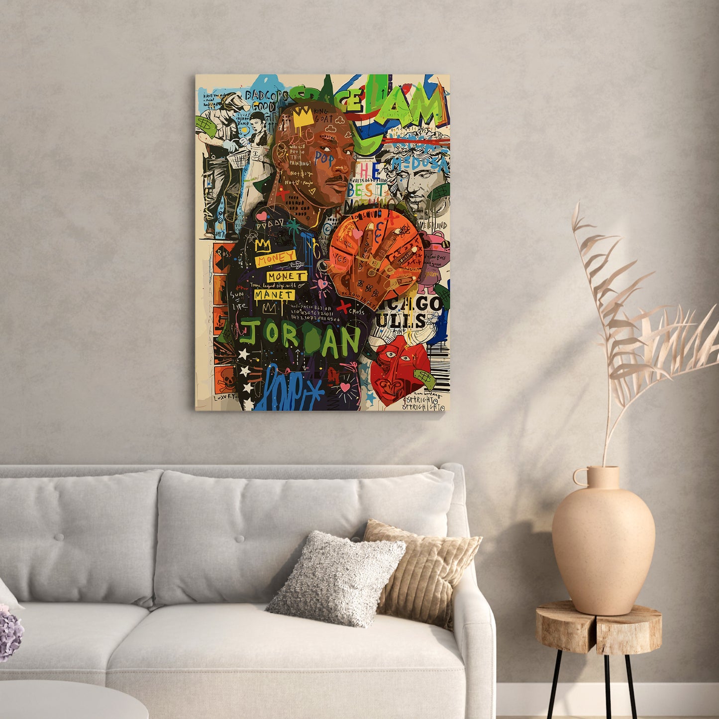 Famous Basket Bowl Player Michael Jordan Canvas Painting-Kotart