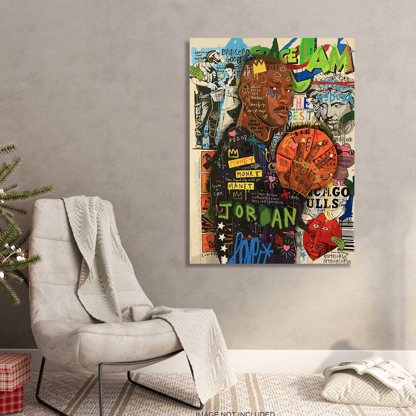 Famous Basket Bowl Player Michael Jordan Canvas Painting-Kotart