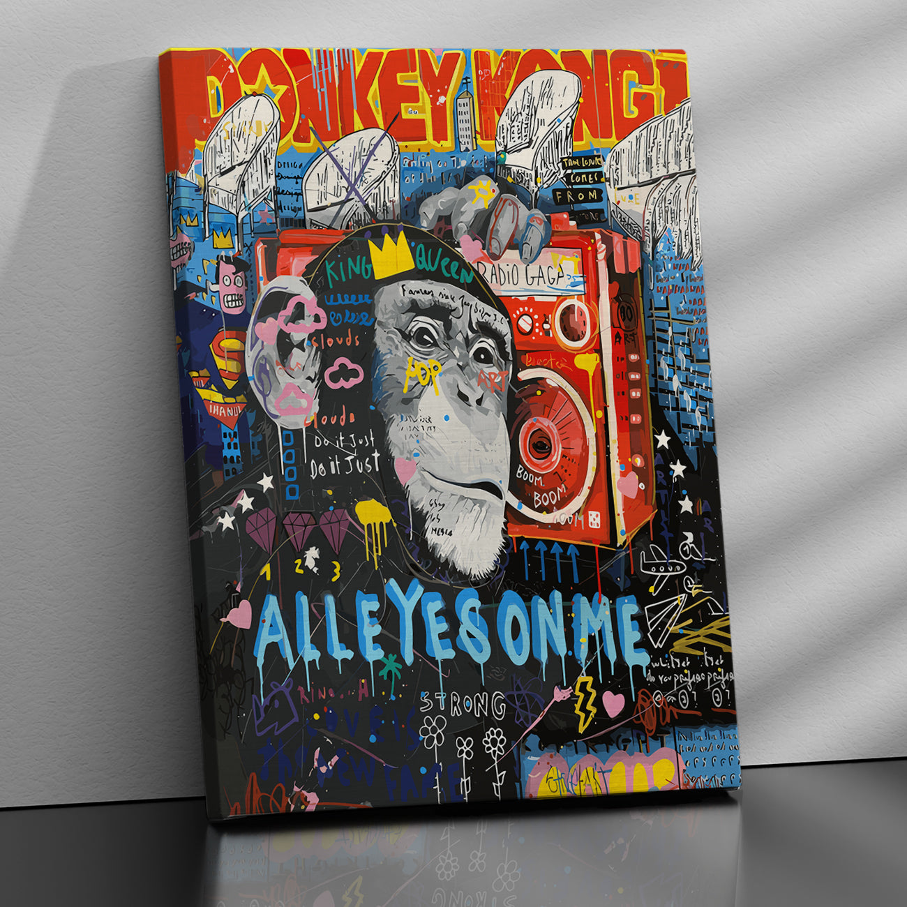 Groovy Ape: Funky Monkey Canvas Painting-Kotart