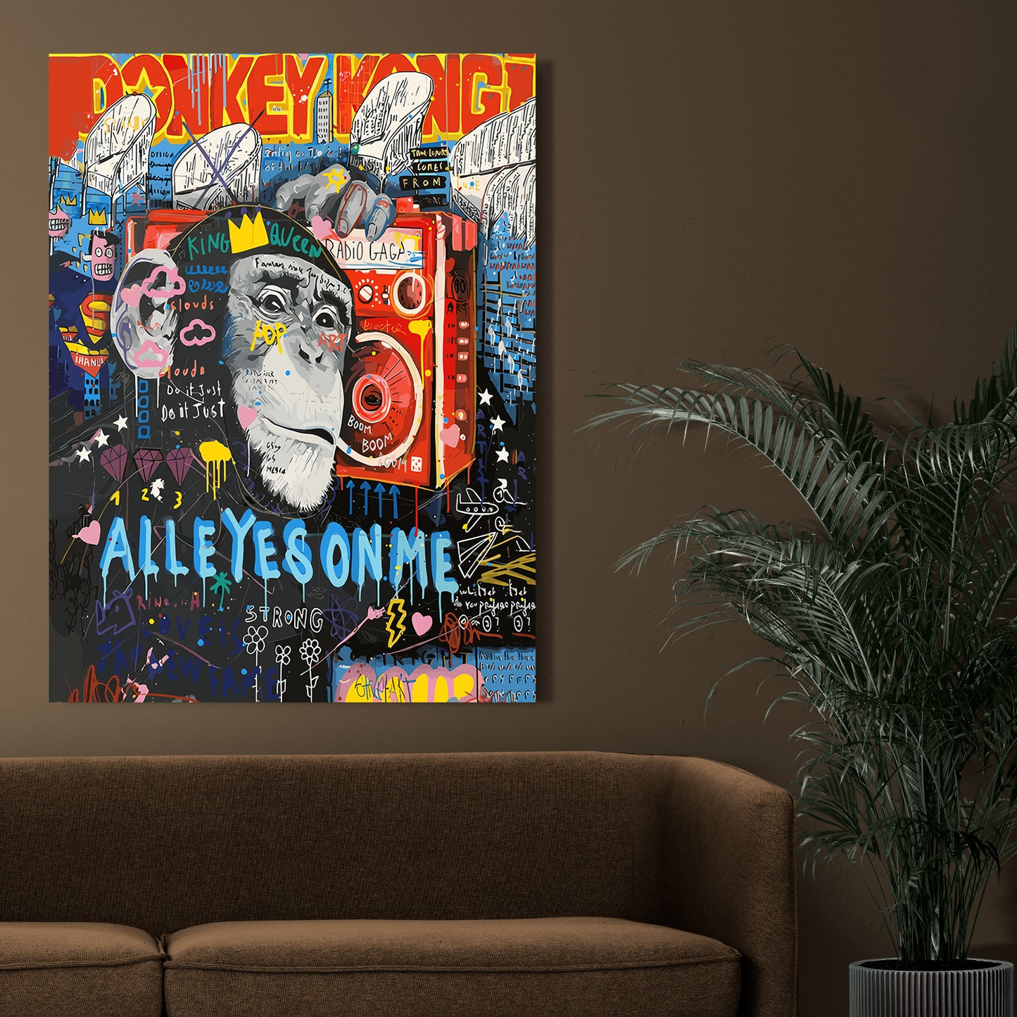 Groovy Ape: Funky Monkey Canvas Painting-Kotart