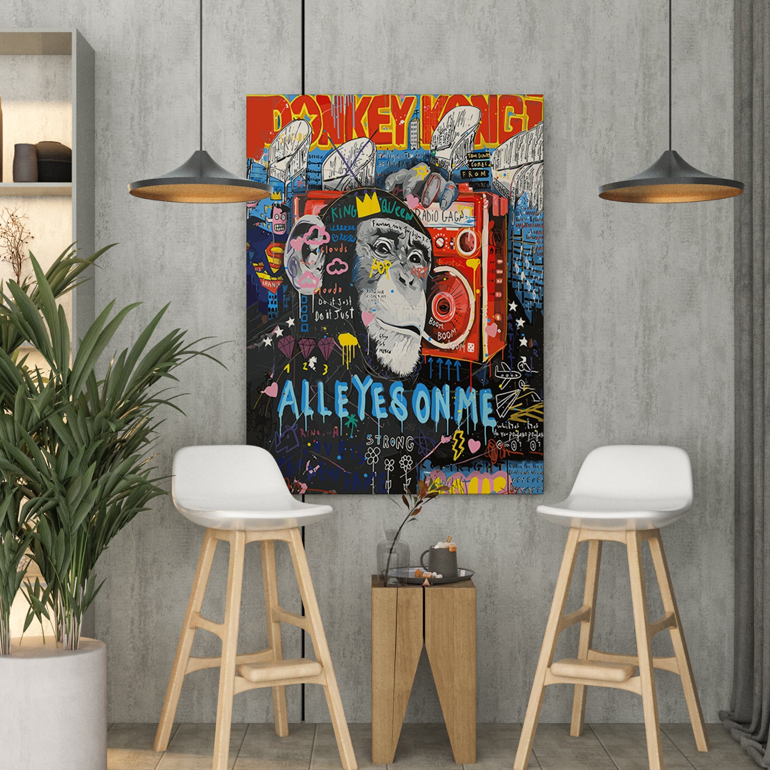 Groovy Ape: Funky Monkey Canvas Painting-Kotart