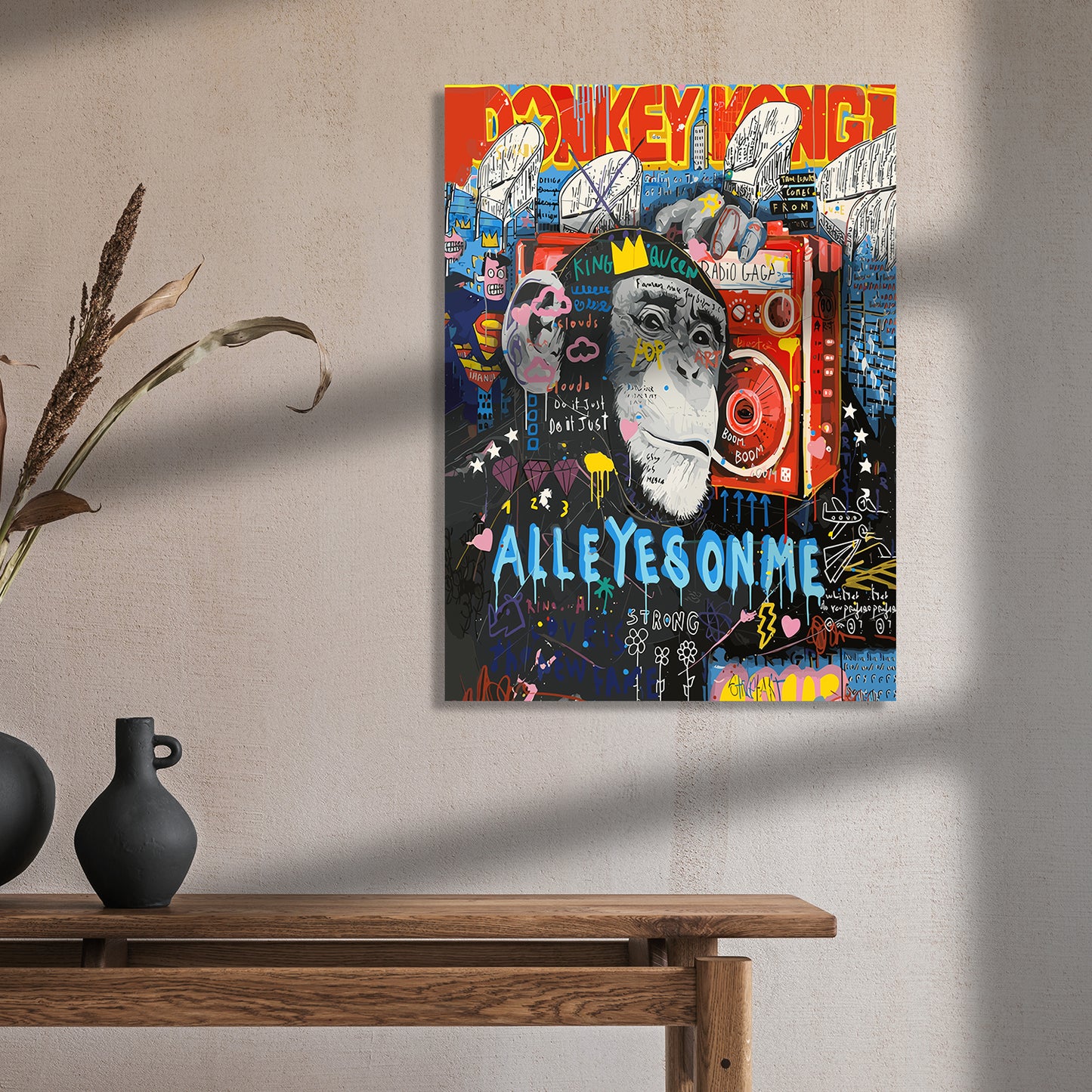 Groovy Ape: Funky Monkey Canvas Painting-Kotart