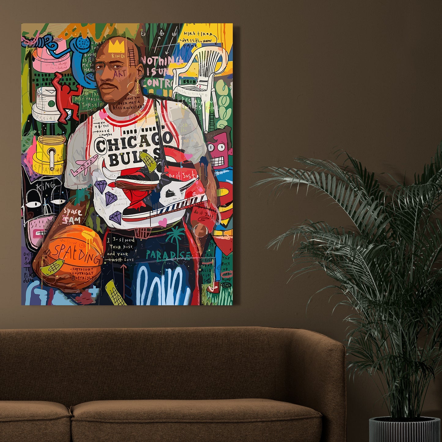 Famous Basket Bowl Player Michael Jordan Canvas Painting-Kotart