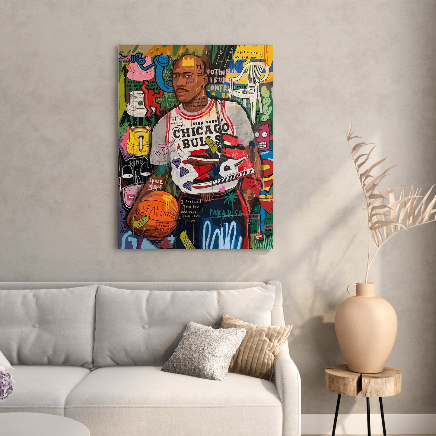 Famous Basket Bowl Player Michael Jordan Canvas Painting-Kotart