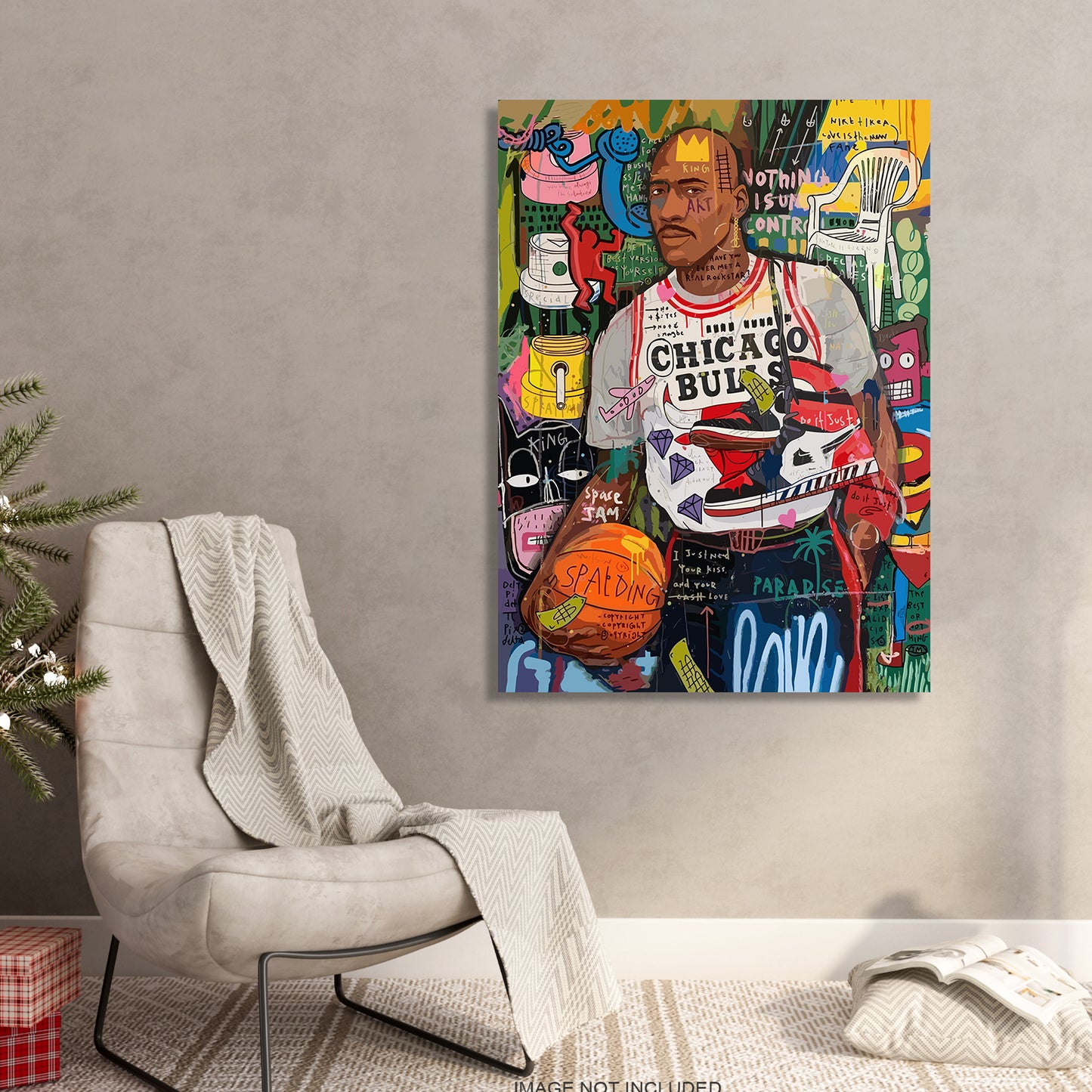 Famous Basket Bowl Player Michael Jordan Canvas Painting-Kotart