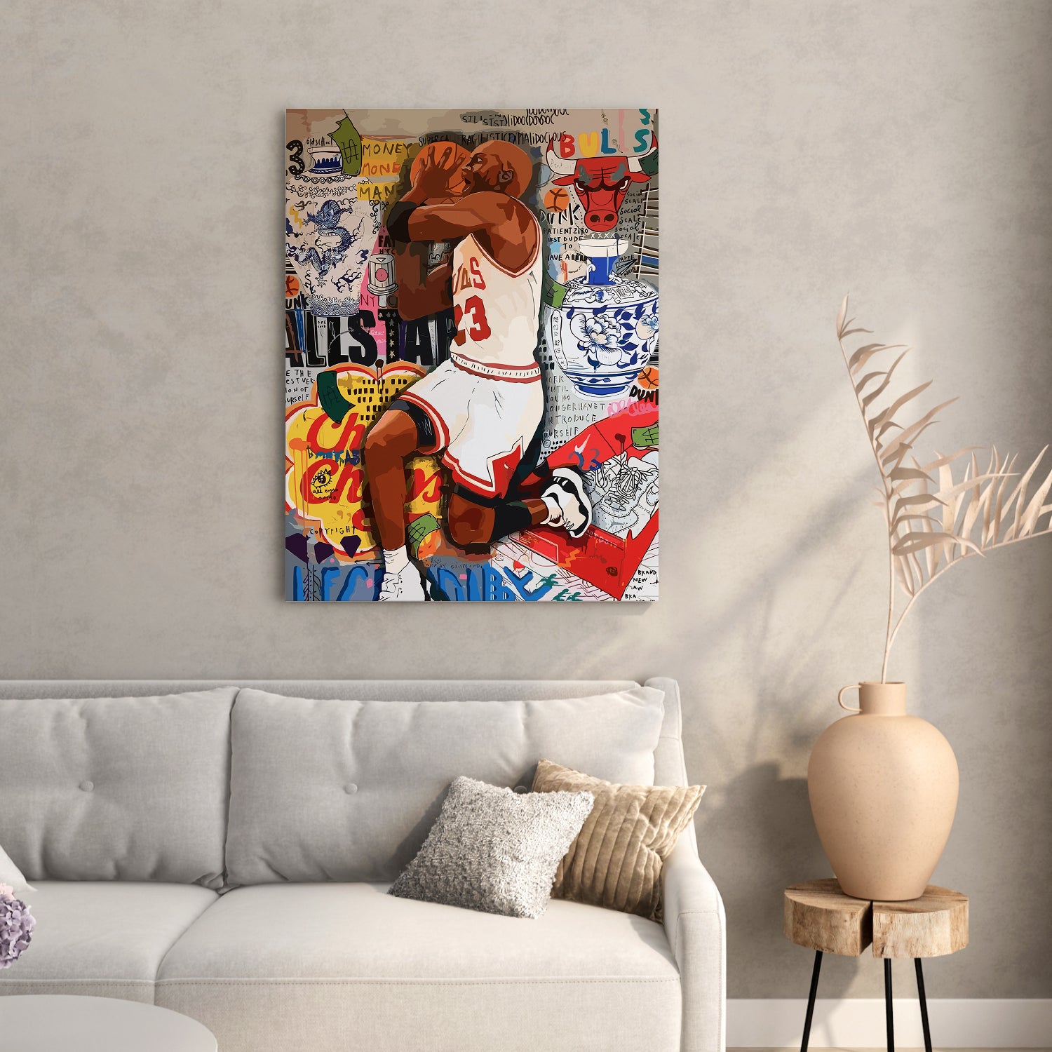 michael jordan canvas painting