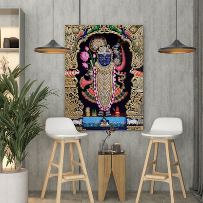 Beautiful Shrinath Ji Art Canvas Painting-Kotart