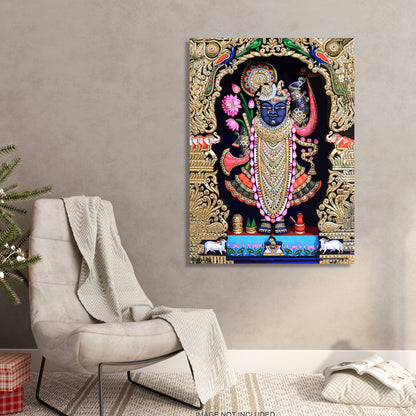 Beautiful Shrinath Ji Art Canvas Painting-Kotart