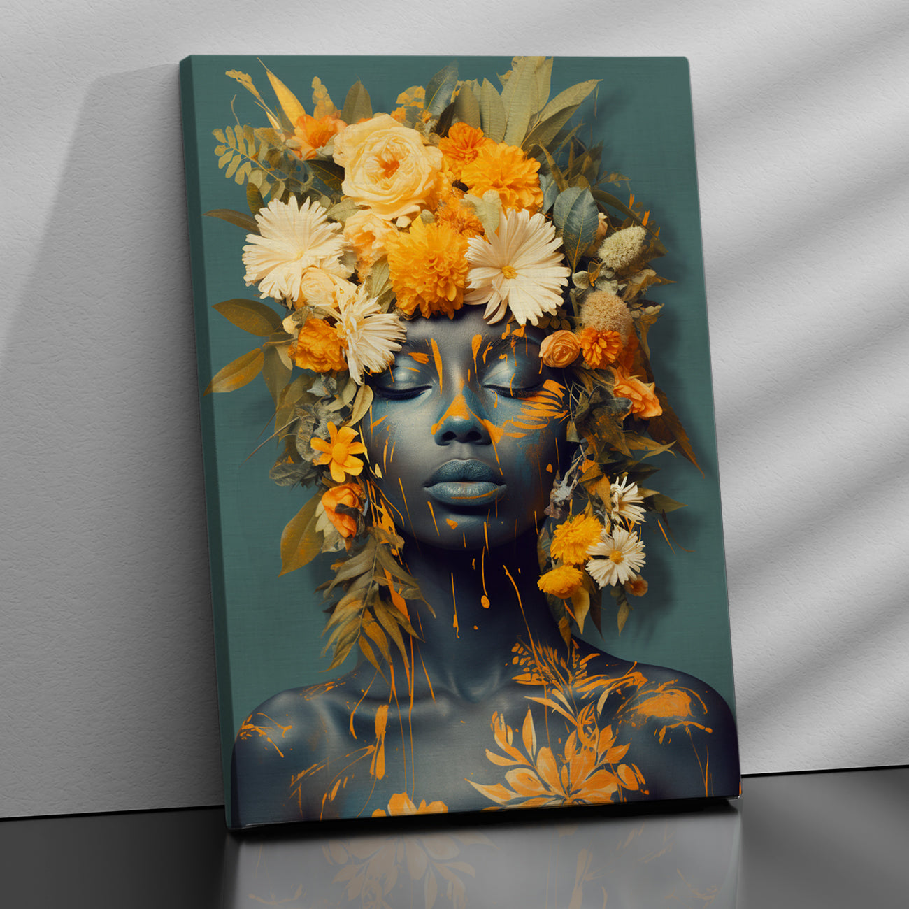 Floral Dreams: Surreal Nature-Inspired Canvas Art Print