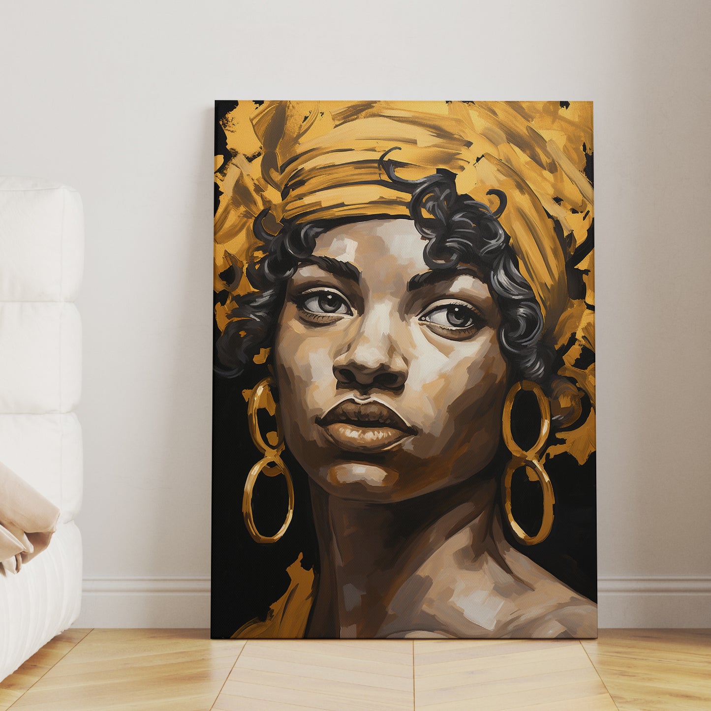 African Queen Modern Portrait Canvas