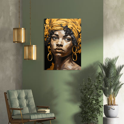 African Queen Modern Portrait Canvas