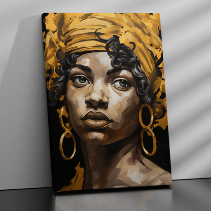 African Queen Modern Portrait Canvas