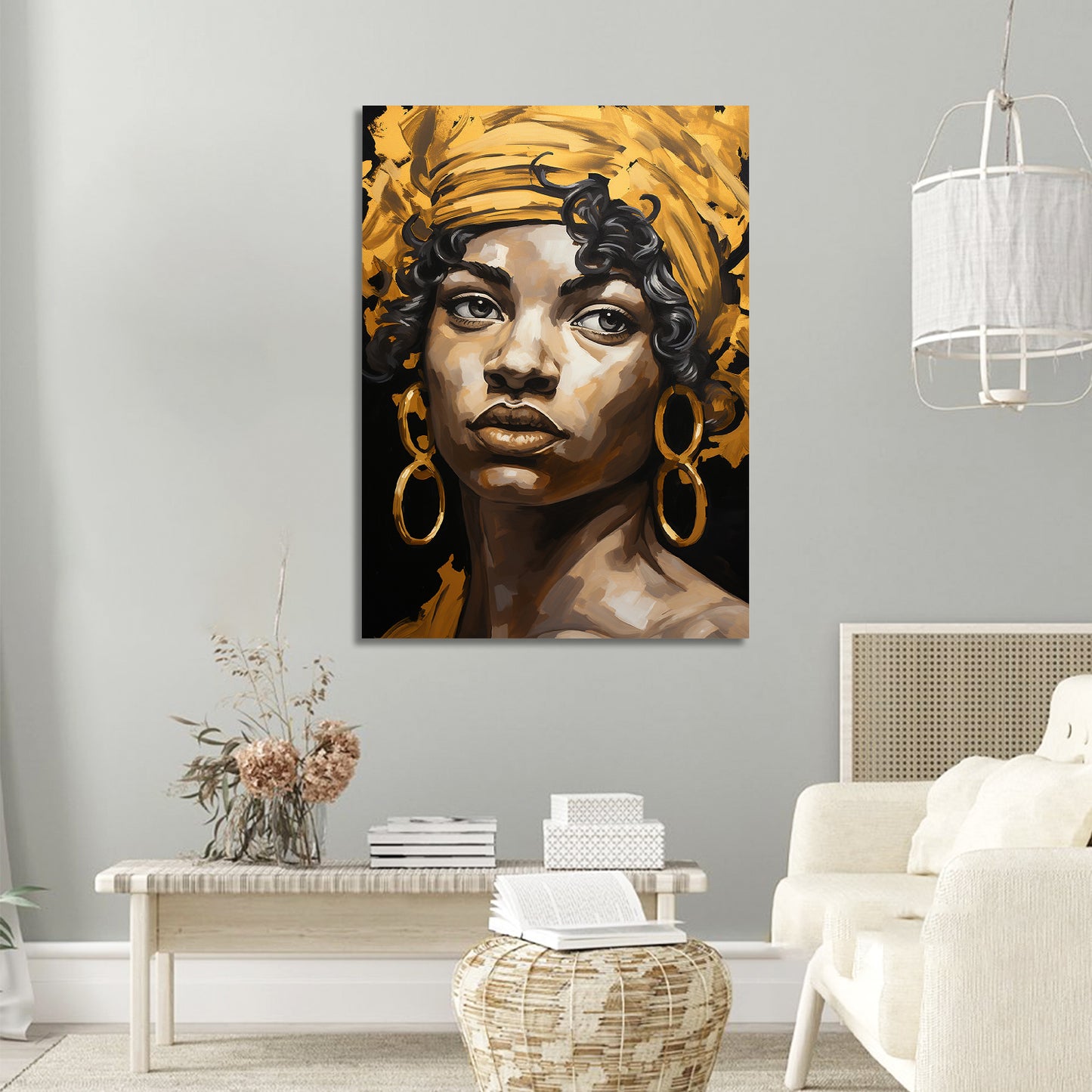 African Queen Modern Portrait Canvas