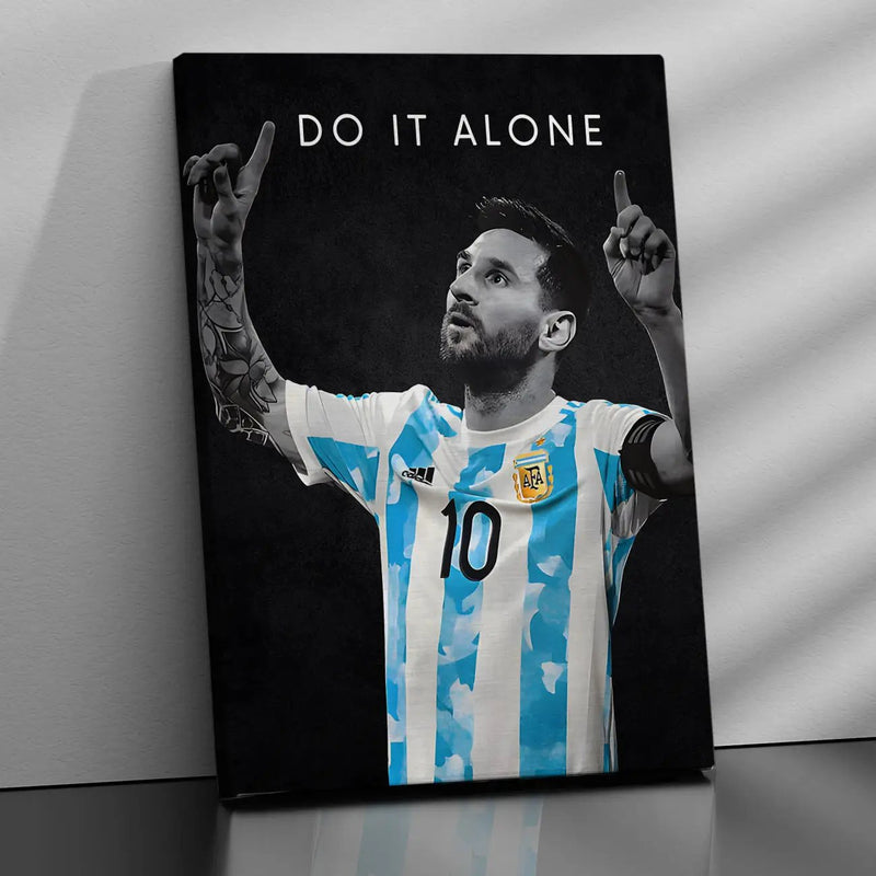 Lionel Messi Inspirational Canvas Art Print - Motivational Wall Art Collection