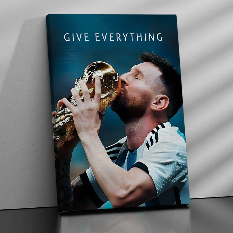 Lionel Messi Inspirational Canvas Art Print - Motivational Wall Art Collection