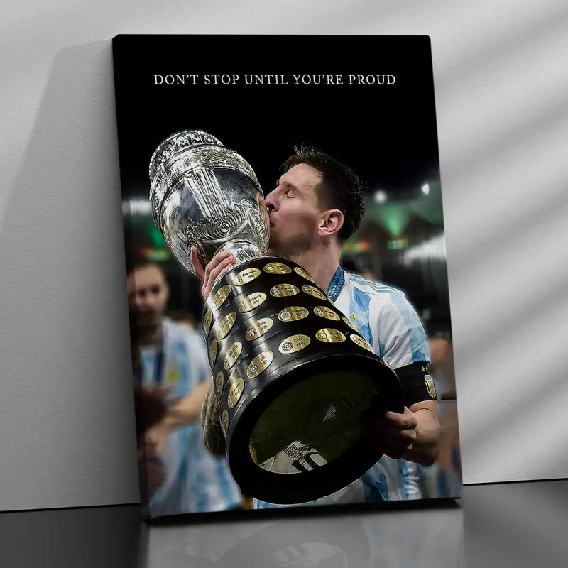 Lionel Messi Inspirational Canvas Art Print - Motivational Wall Art Collection