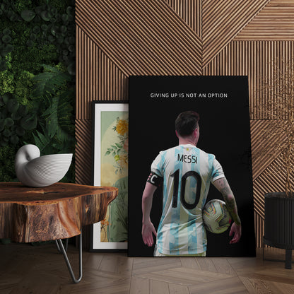 Lionel Messi Inspirational Canvas Art Print - Motivational Wall Art Collection