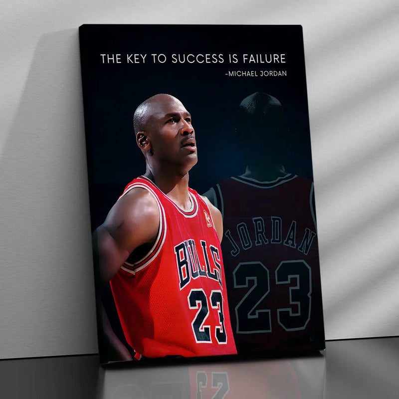 Michael Jordan #23 Canvas: Inspirational Quote Artwork